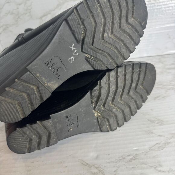 Sorel after hours Black Waterproof Leather Chelsea ankle boots size 8 ladies - Picture 9 of 10